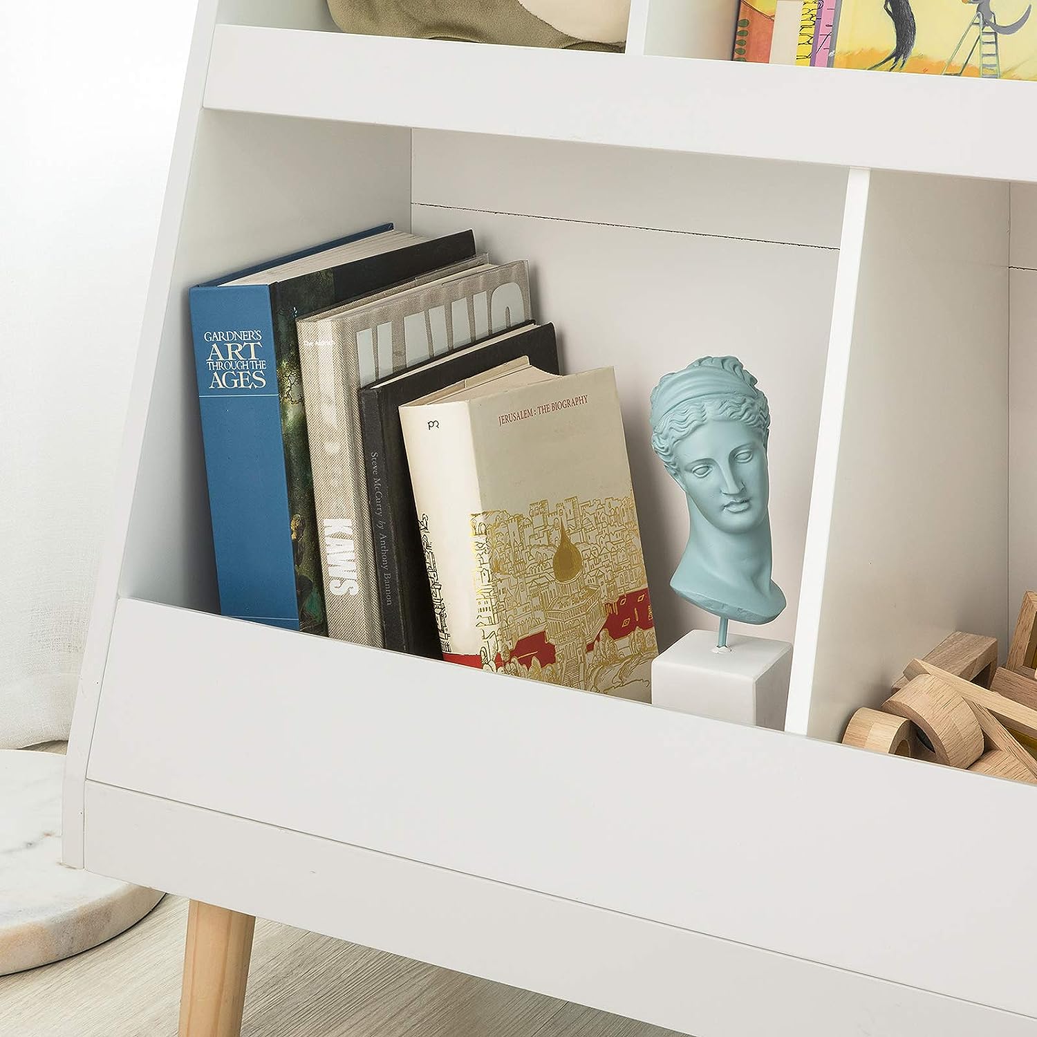 Childrens Shelving Unit, 5 Compartments Bookcase 5