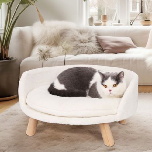 Luxury Round Pet Sofa Bed 40cm Soft Cushion Anti-skid