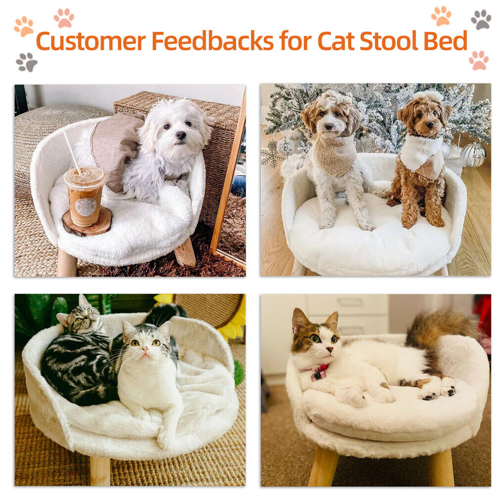 Luxury Round Pet Sofa Bed 60cm Soft Cushion Anti-skid 4