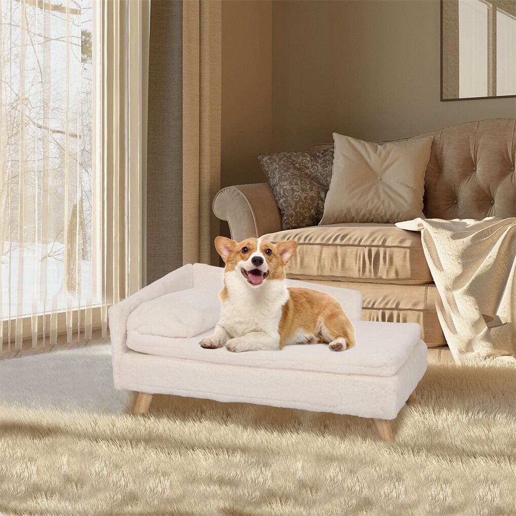 Luxury Pet Sofa Bed 70cm Rectangular Soft Cushion Anti-skid 9