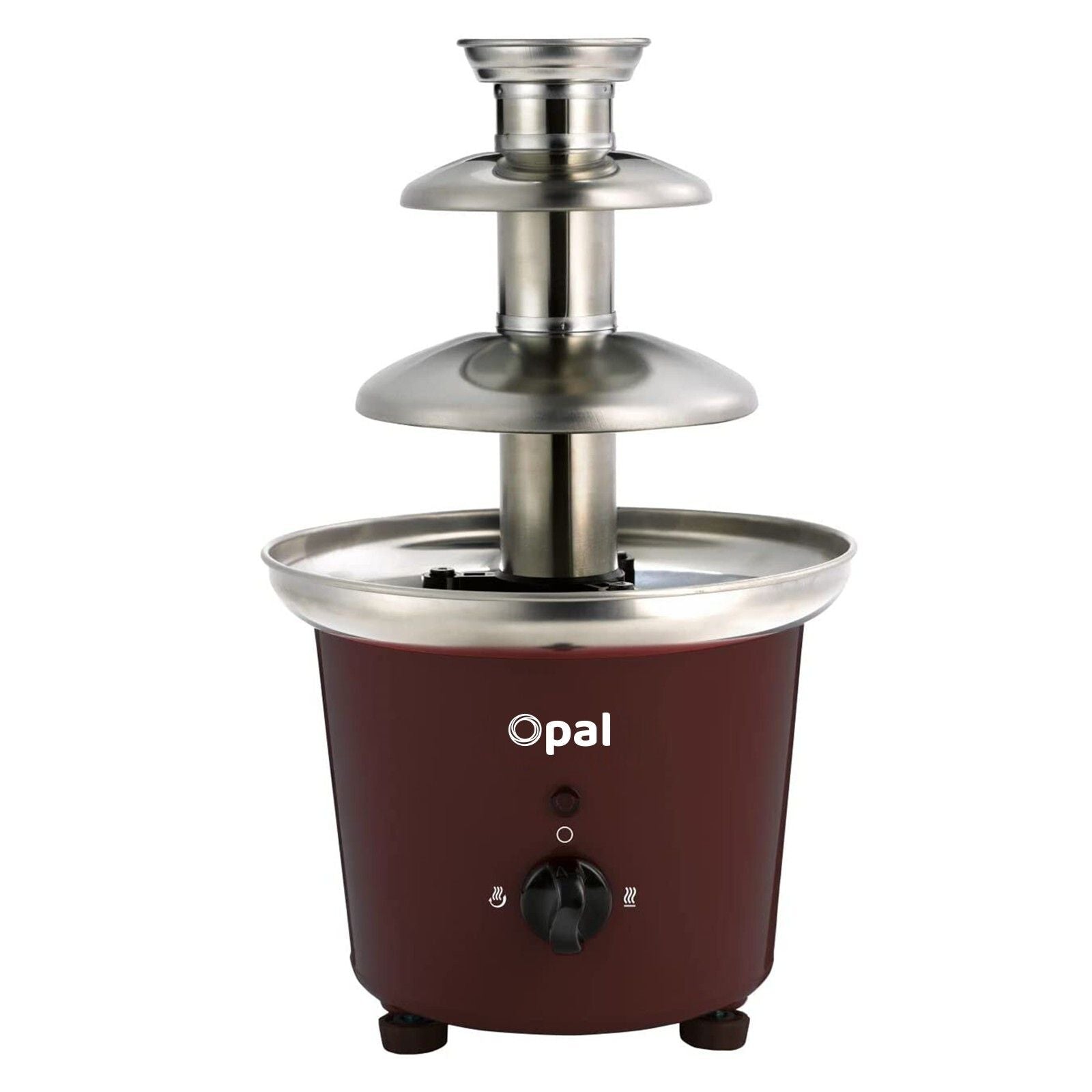 3-Tier Electric Chocolate Fondue Fountain Stainless Steel 0.9L 8