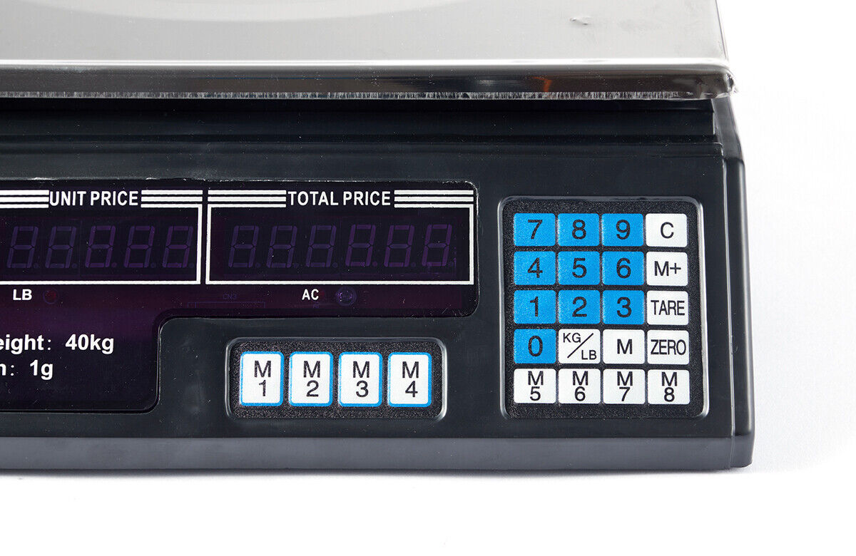 40KG Digital Kitchen Scale Metal Electronic Postal Platform 9