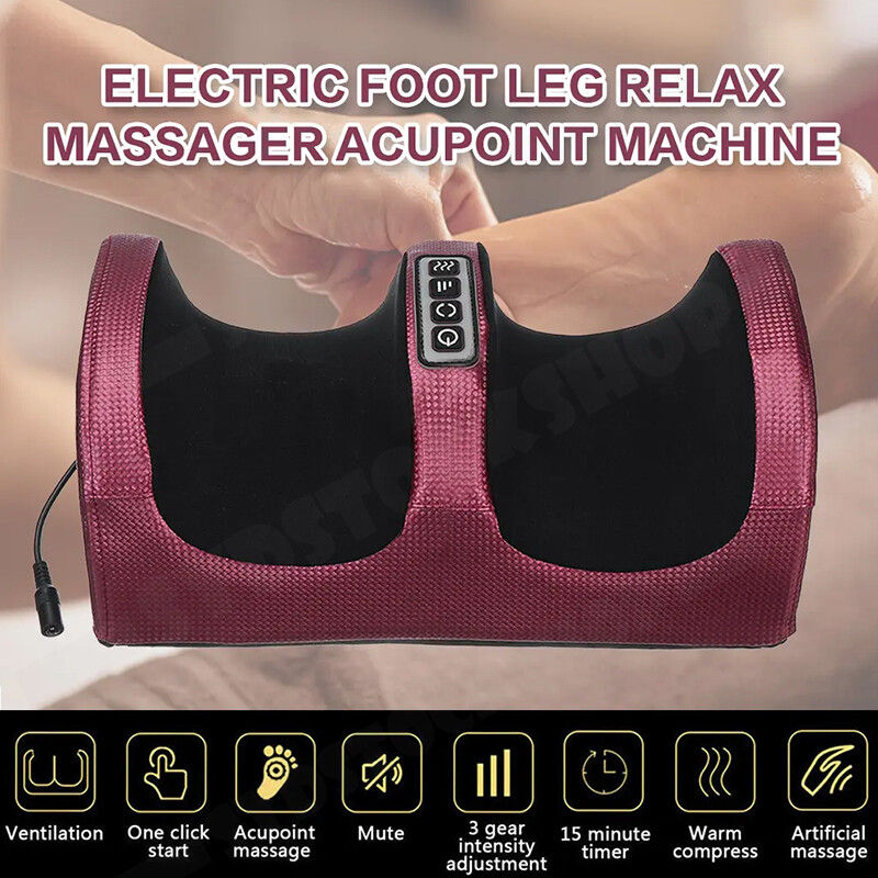 24W Electric Foot Massager with Infrared Therapy & Timer, AC 9