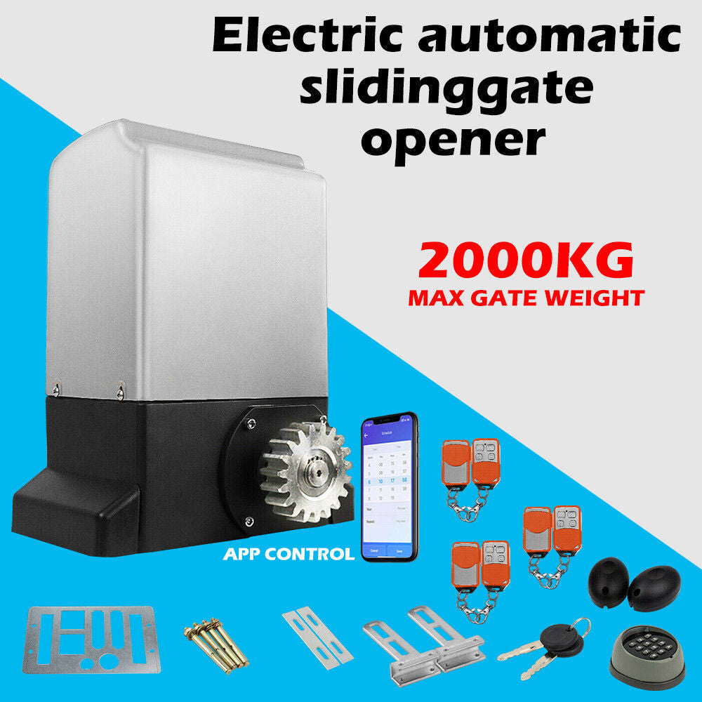 2000KG Automatic Sliding Gate Opener Commercial Residential + APP 4