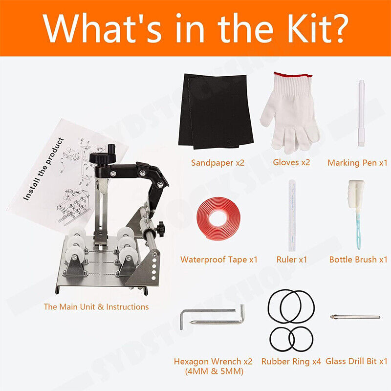 Stainless Steel Glass Bottle Cutter DIY Tool Kit AU 6