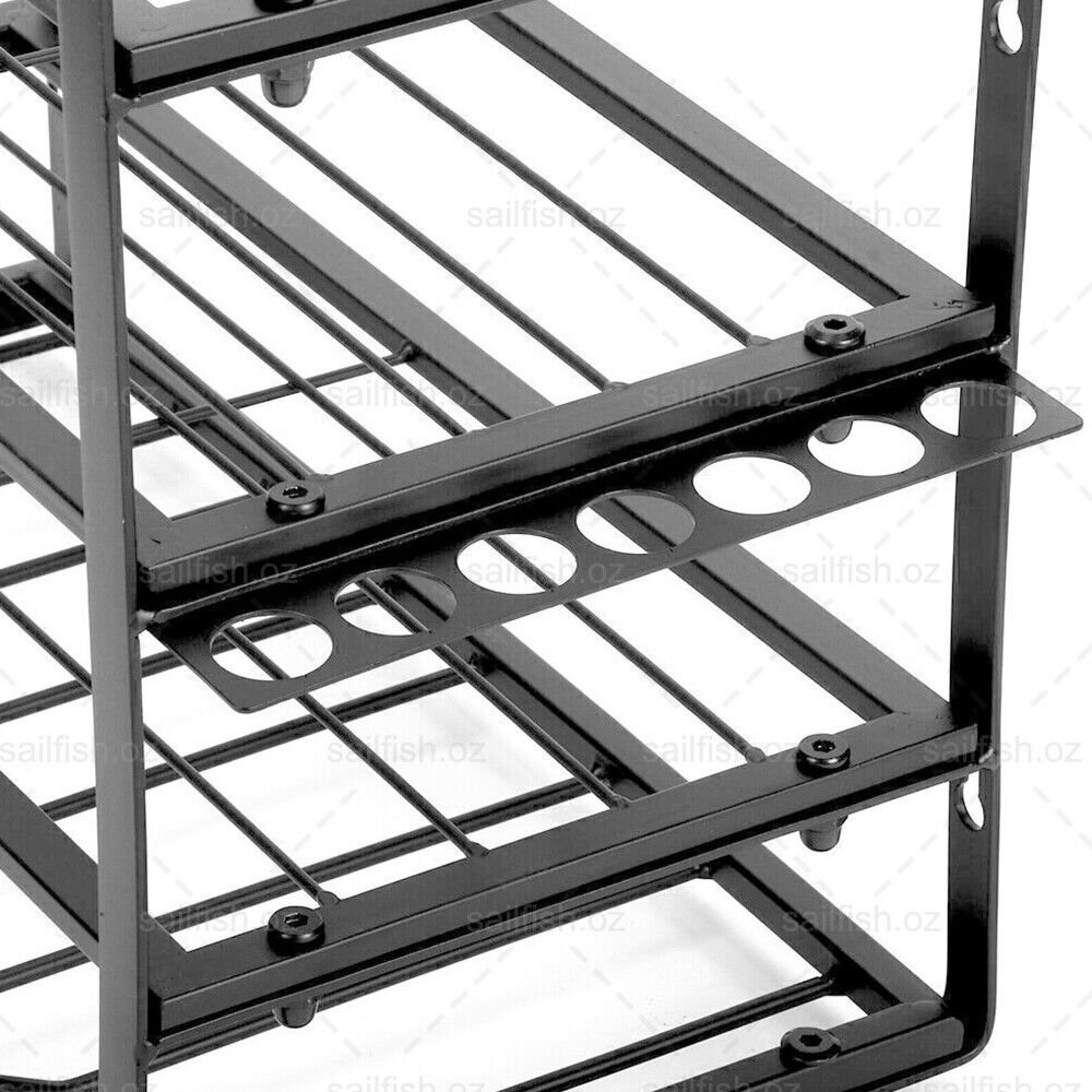 4-Layer Heavy Duty Drill Holder Wall Mount Tool Rack Organizer, 5