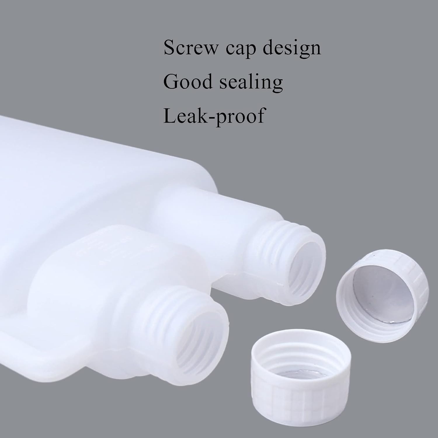 10-Pack 250ml Plastic Twin Chamber Bottles, Tamper Evident Cap 5