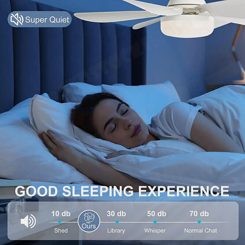 16.5 Ceiling Fan with LED Light 3-Speed Remote Control 6