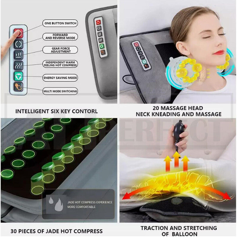 Electric Full Body Massage Mat 10 Motors Heated 45cm Width 3