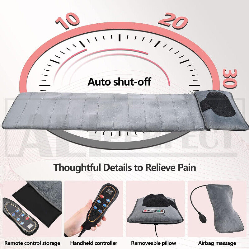 Electric Full Body Massage Mat 10 Motors Heated 45cm Width 7