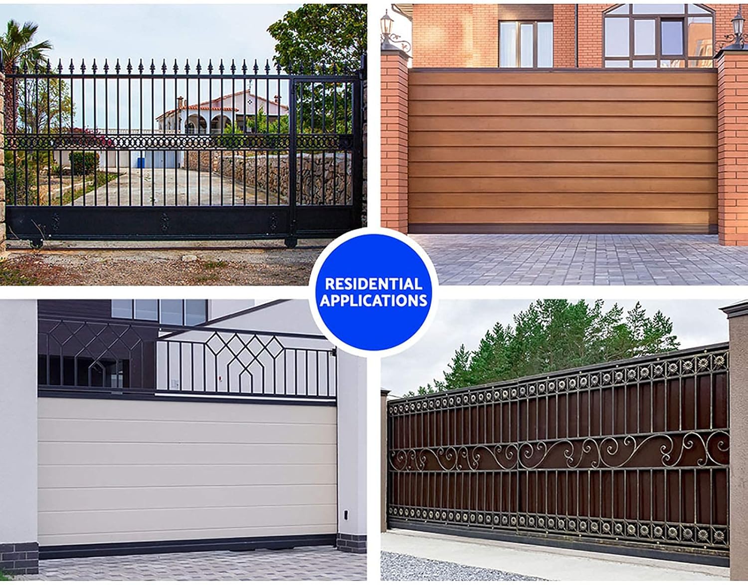 Electric Sliding Gate Opener 550W 0.74HP for 2m Gates w/ 6 Remotes & APP 5