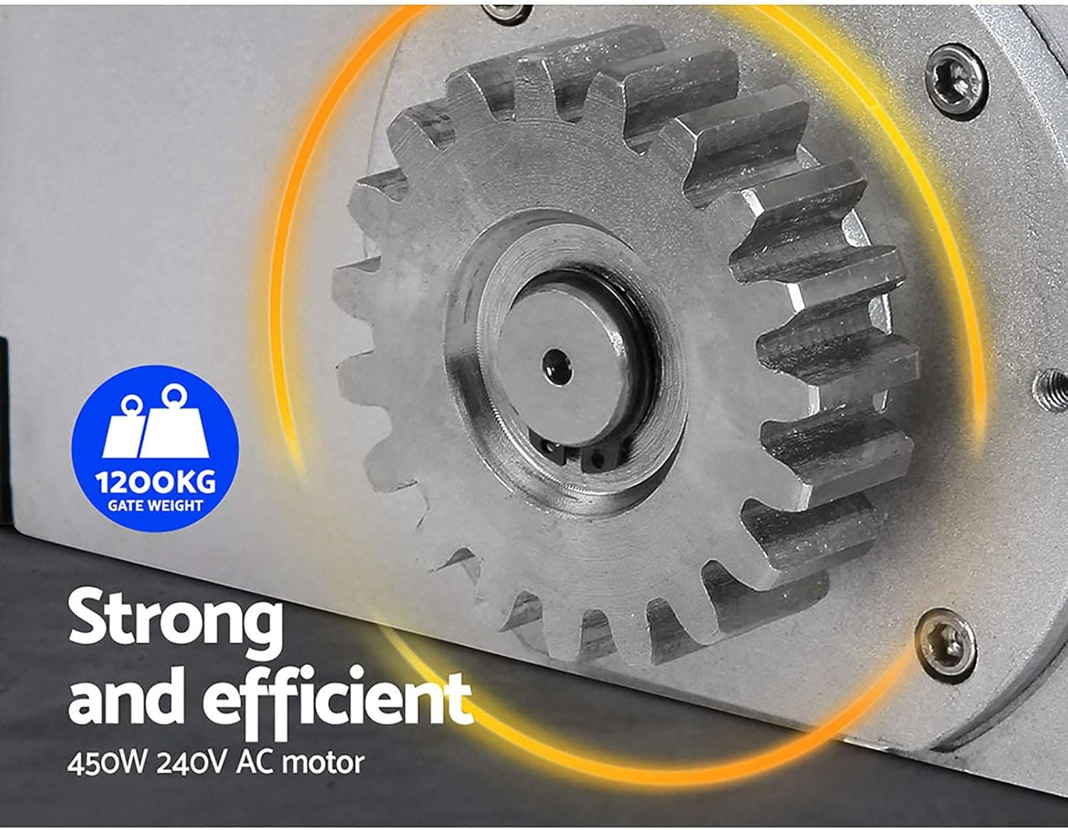 Electric Sliding Gate Opener 550W 0.74HP 4m Kit 2000KG w/ Remote & APP 3