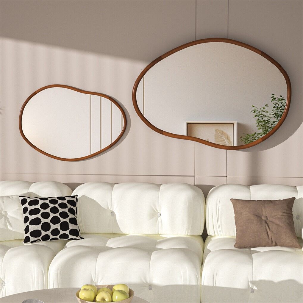 Large Art Deco Asymmetrical Wall Mirror 74.3x110cm 3