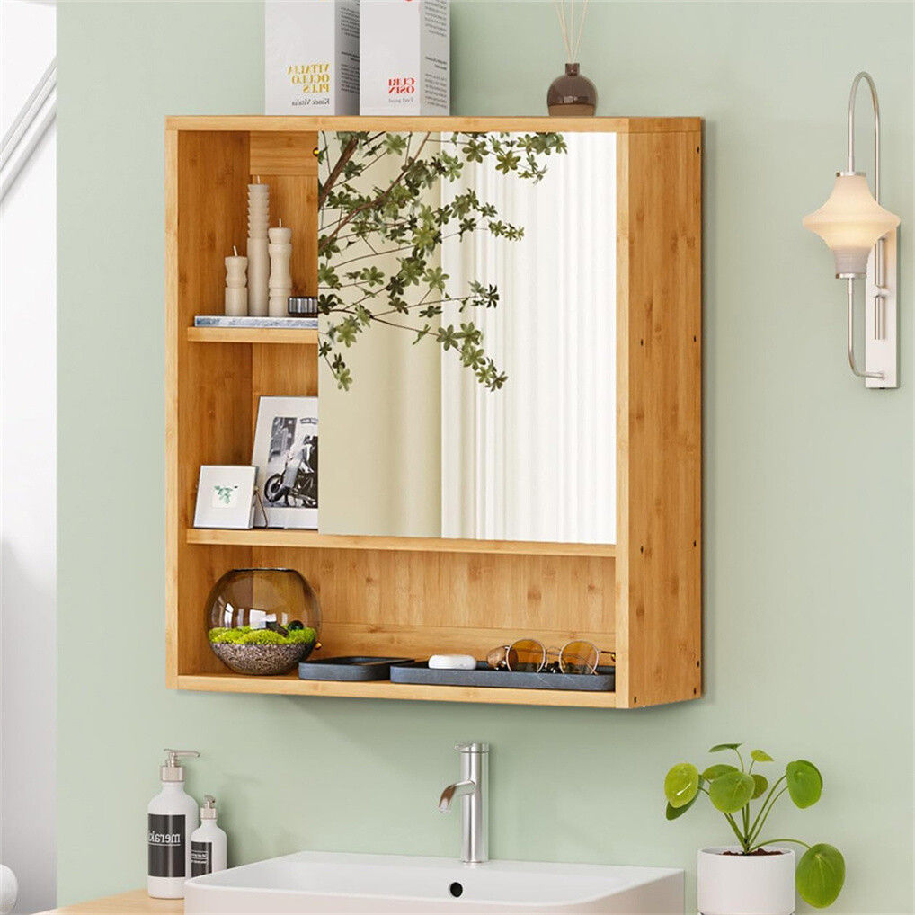 Wall Cabinet Bathroom Mirror Storage Medicine 55.5cm 5