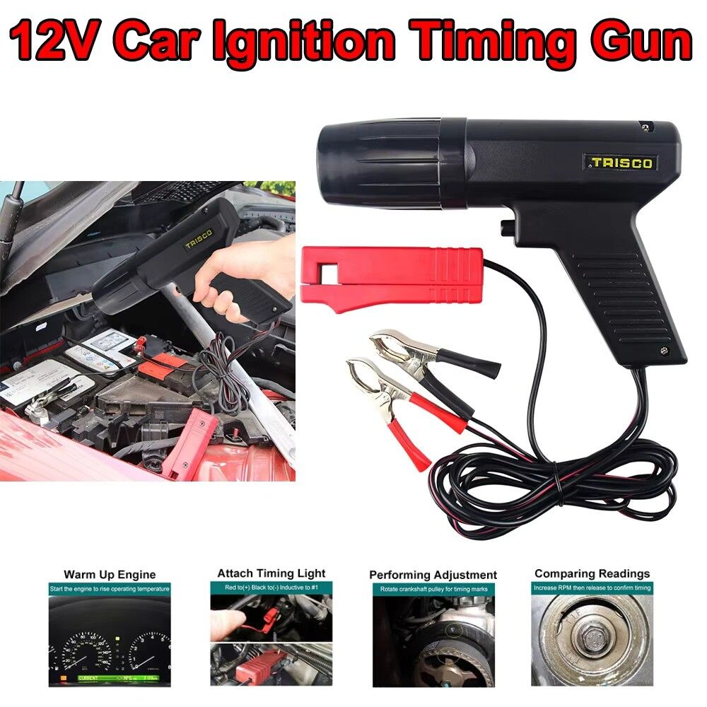 Universal 12V Ignition Timing Light Strobe Lamp 1.36m Cable 7