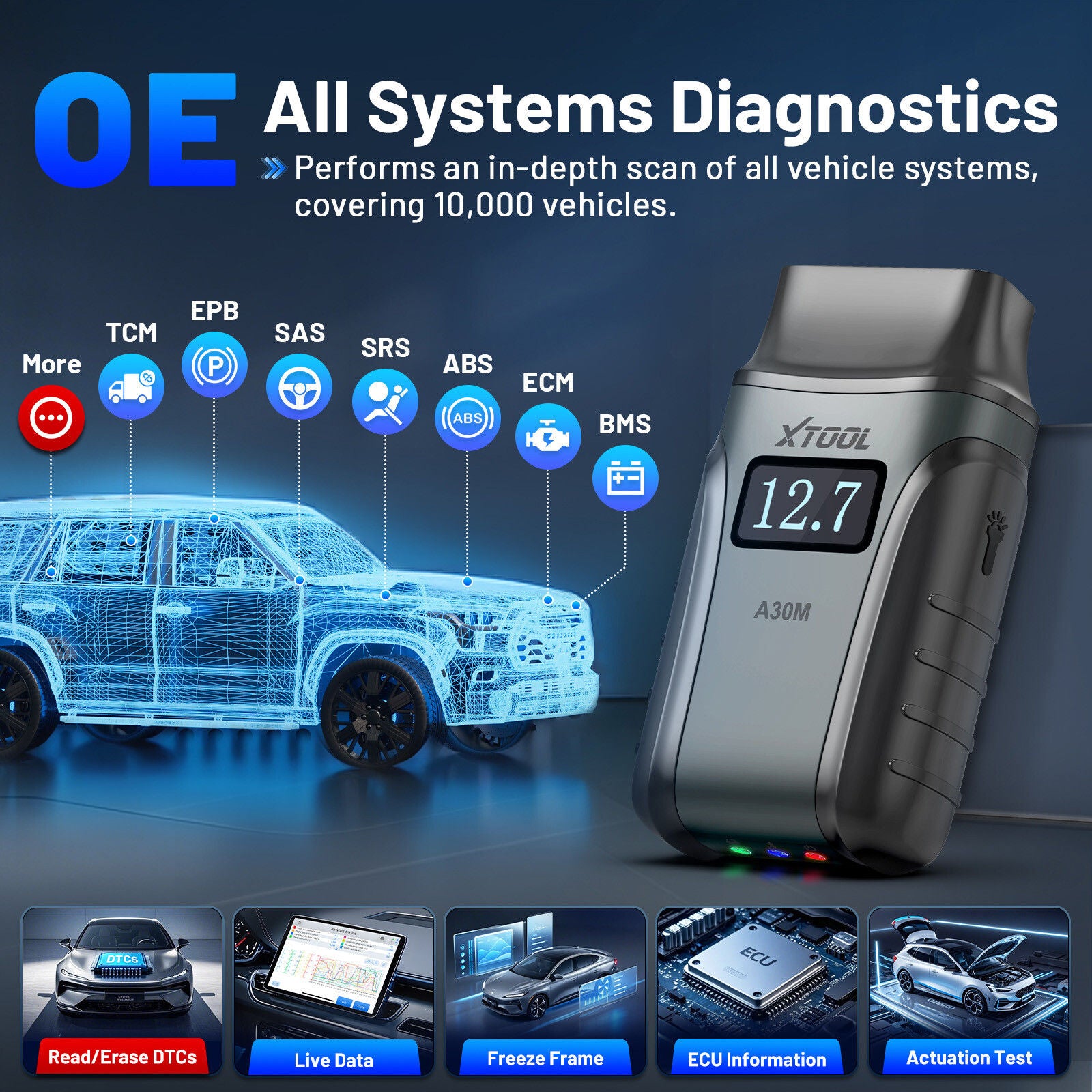 2025 A30M Bluetooth Diagnostic Scanner Global Version 9