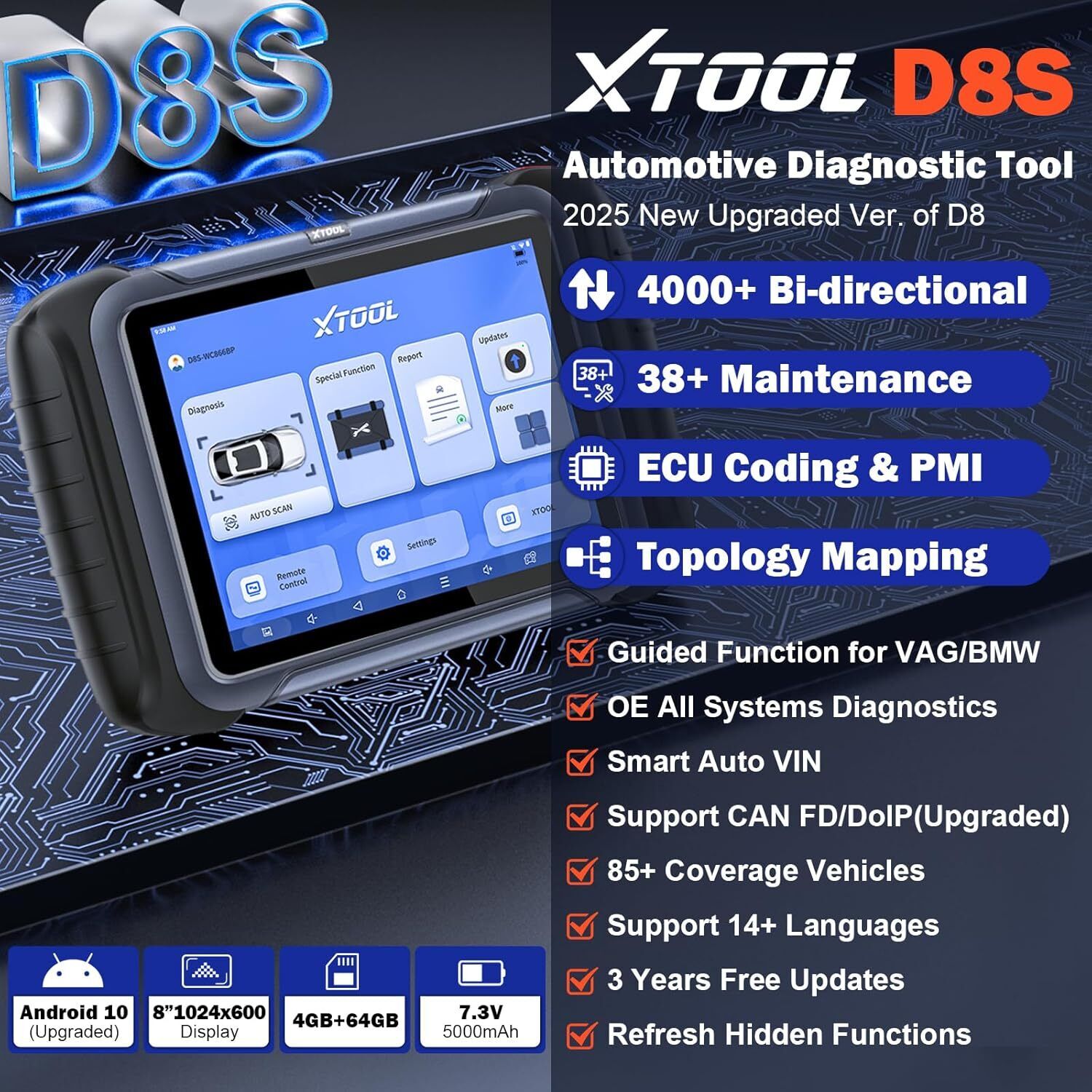 D8S OBD2 Scanner Diagnostic Tool 2025 Newest Version 4