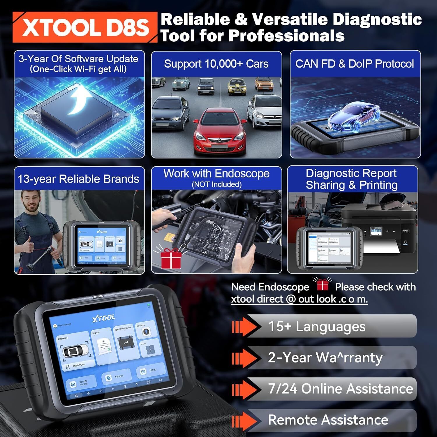 D8S OBD2 Scanner Diagnostic Tool 2025 Newest Version 10