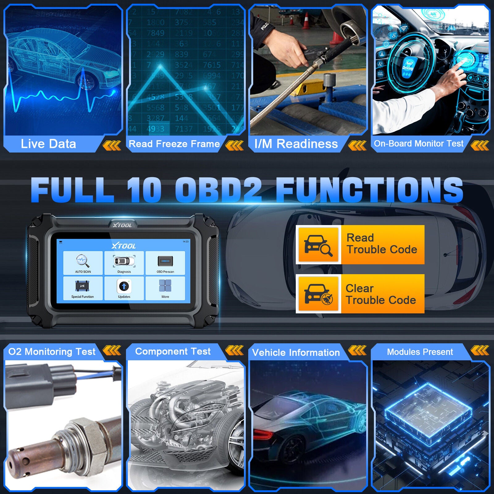 2025 D5 OBD2 Scanner ABS SRS Engine Diagnostic Tool 4