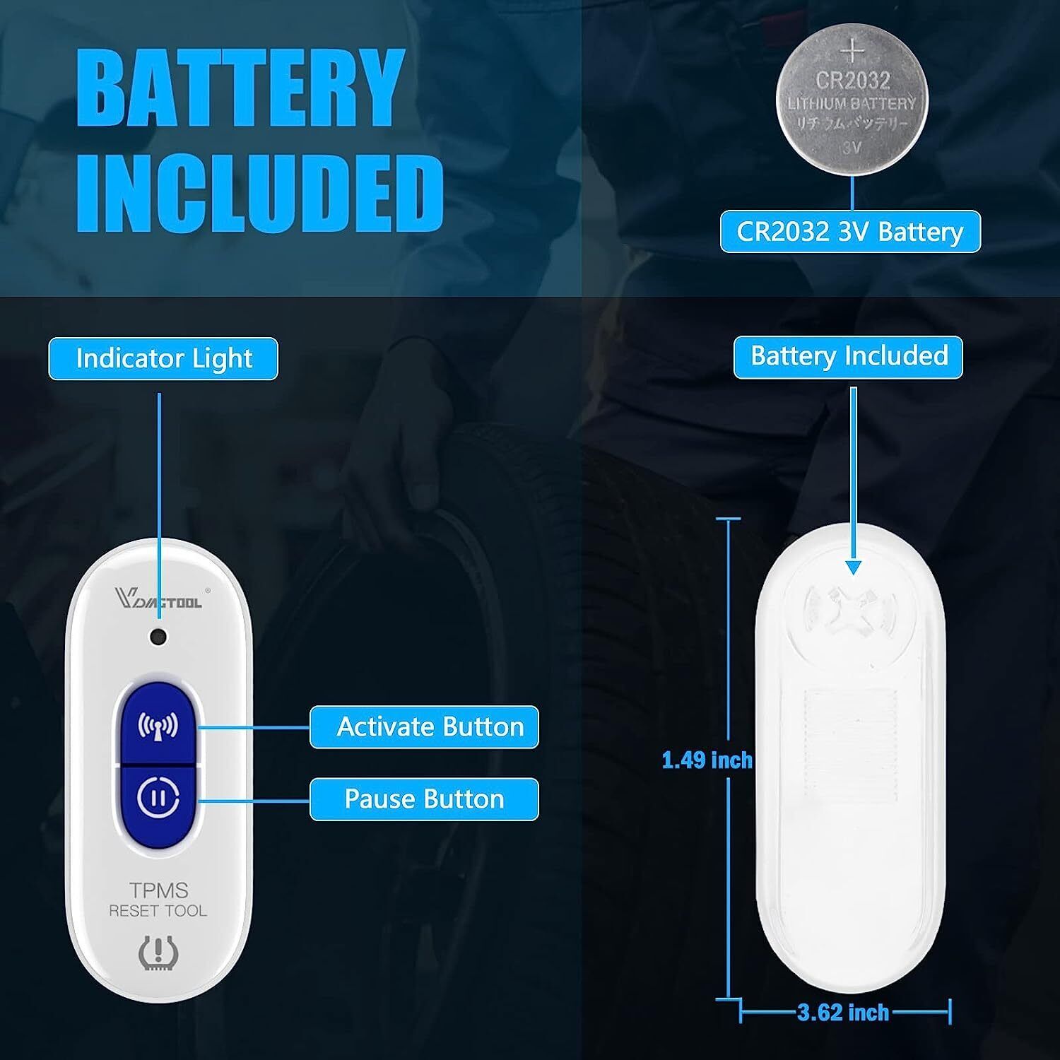 TP508 TPMS Relearn Tool for GM Tire Pressure Reset 9