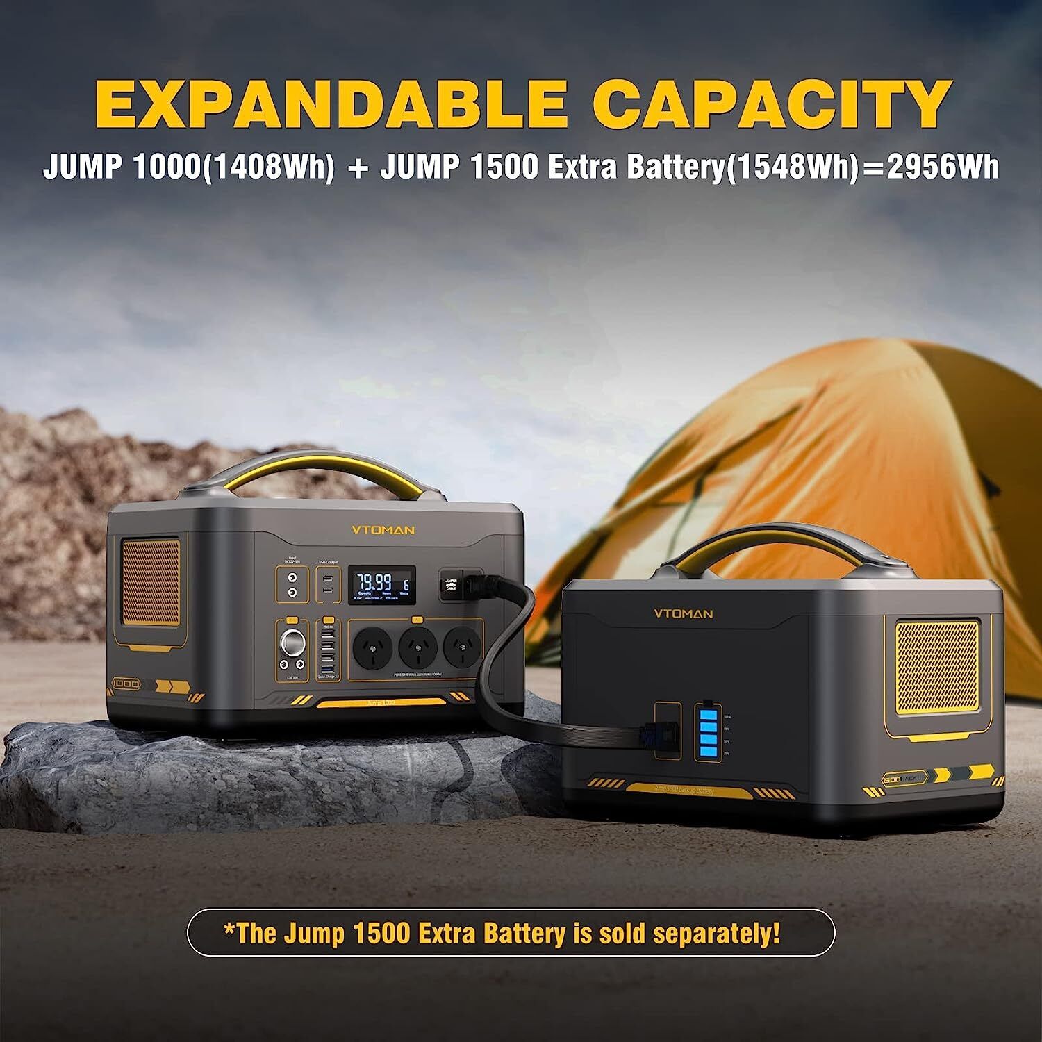 Jump 1000 1000W 1408Wh Power Station + 110W Solar Panel 3