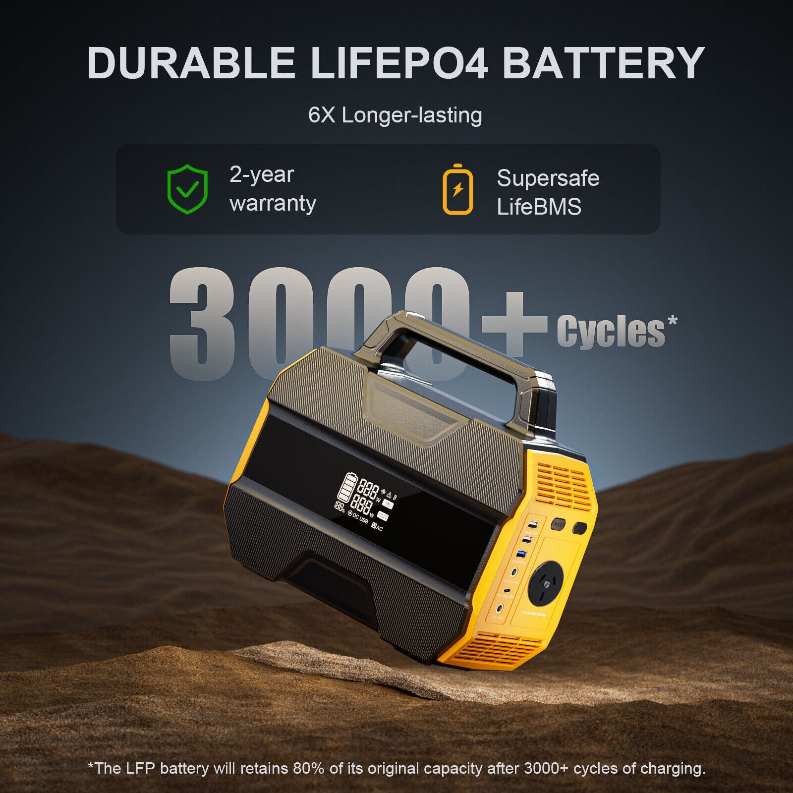 FlashSpeed 300 Solar Power Station 600W AC/DC for Camping AU 3