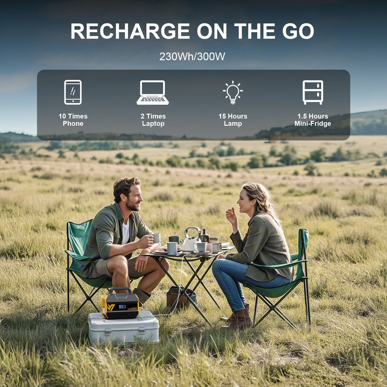 FlashSpeed 300 Solar Power Station 600W AC/DC for Camping AU 4