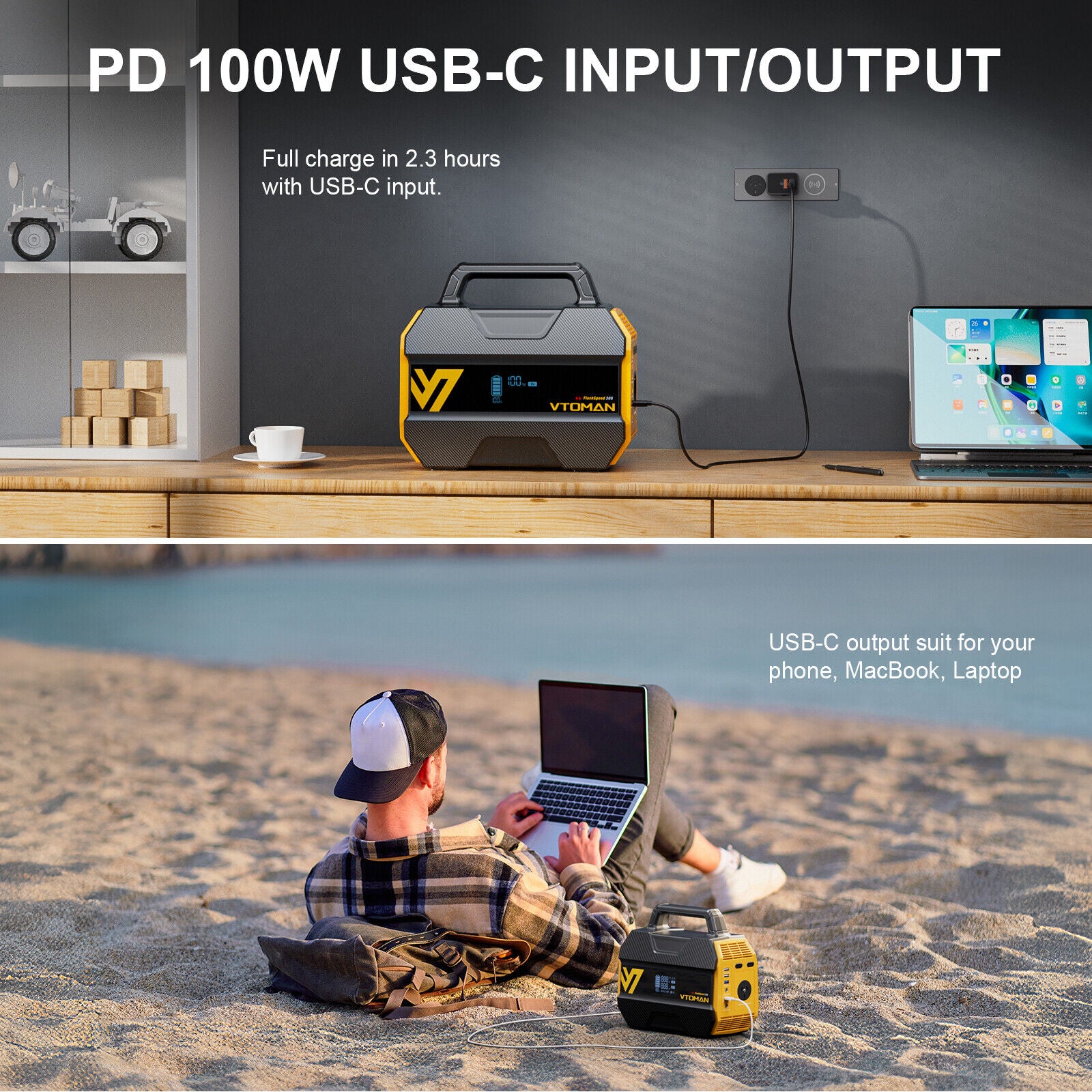 FlashSpeed 300 Solar Power Station 600W AC/DC for Camping AU 9