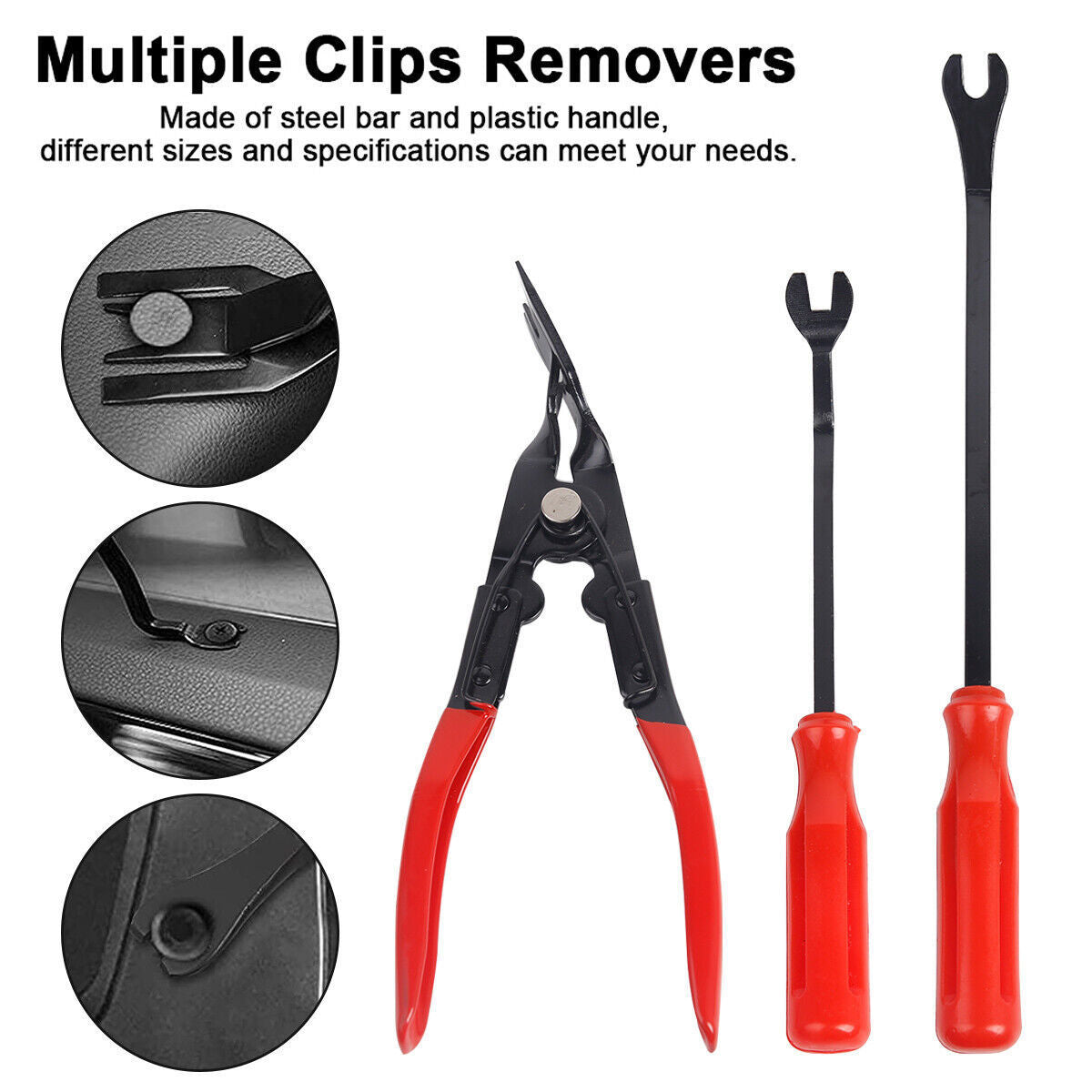 65pcs Car Trim Removal Tool Set Pry Bar Dash Kit 4