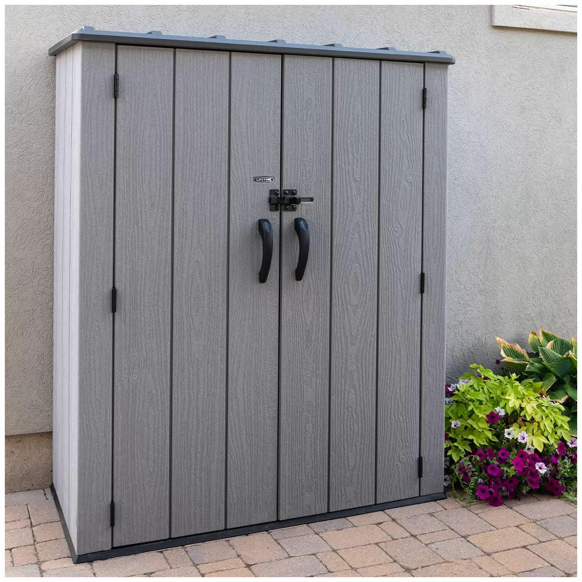 Lifetime Vertical Shed With Shelves 6