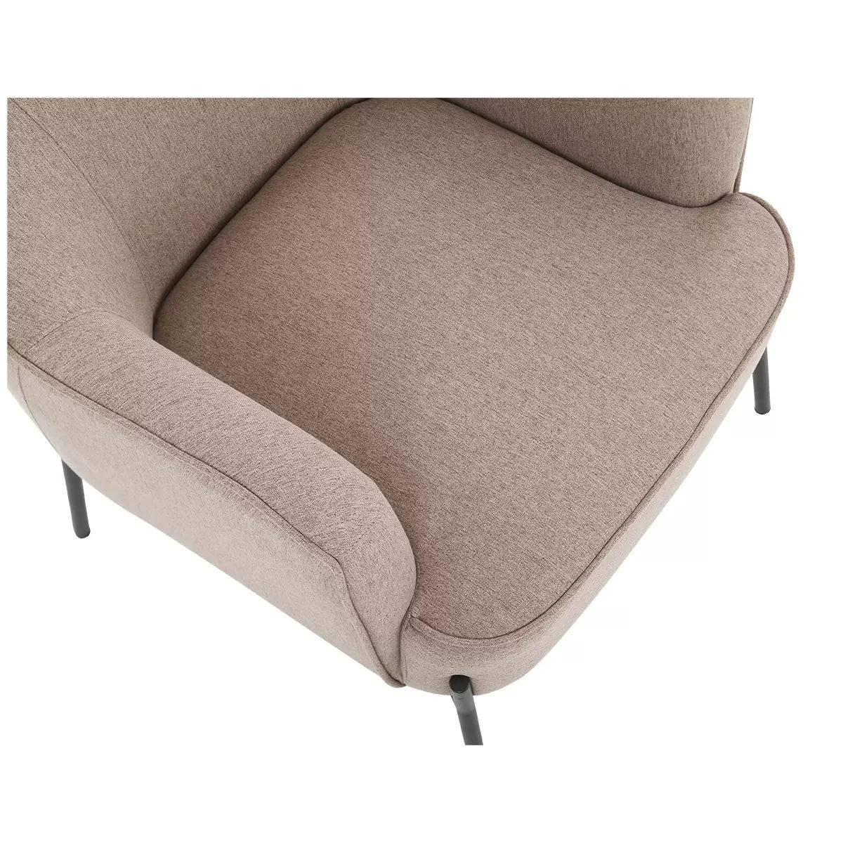 Hugo upholstered armchair light brown