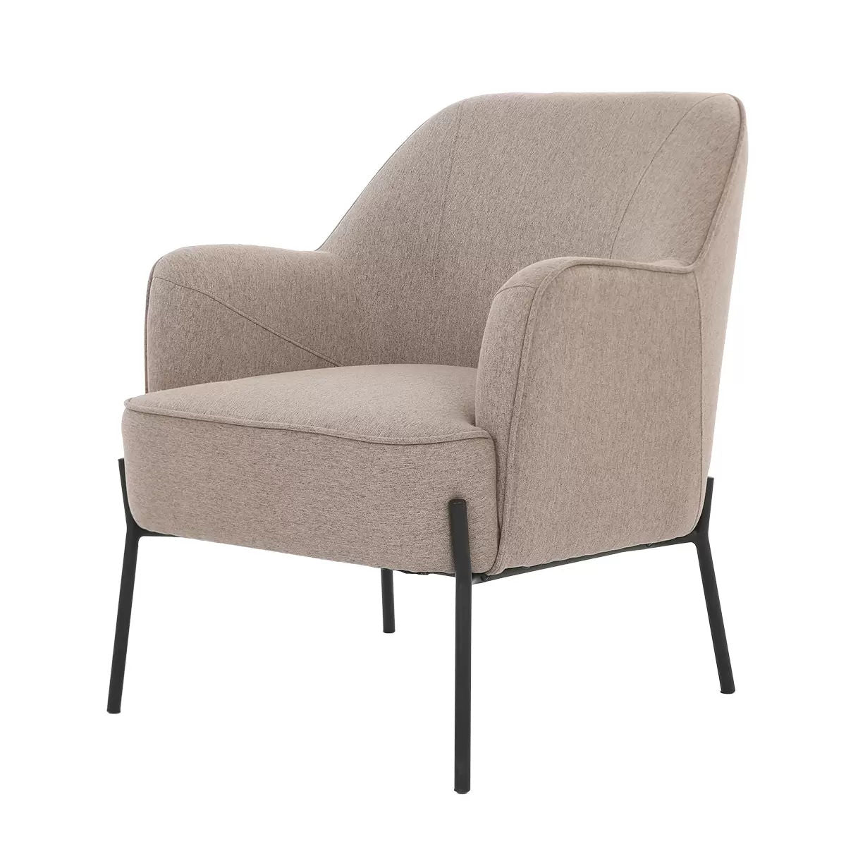 Hugo upholstered armchair light brown 4
