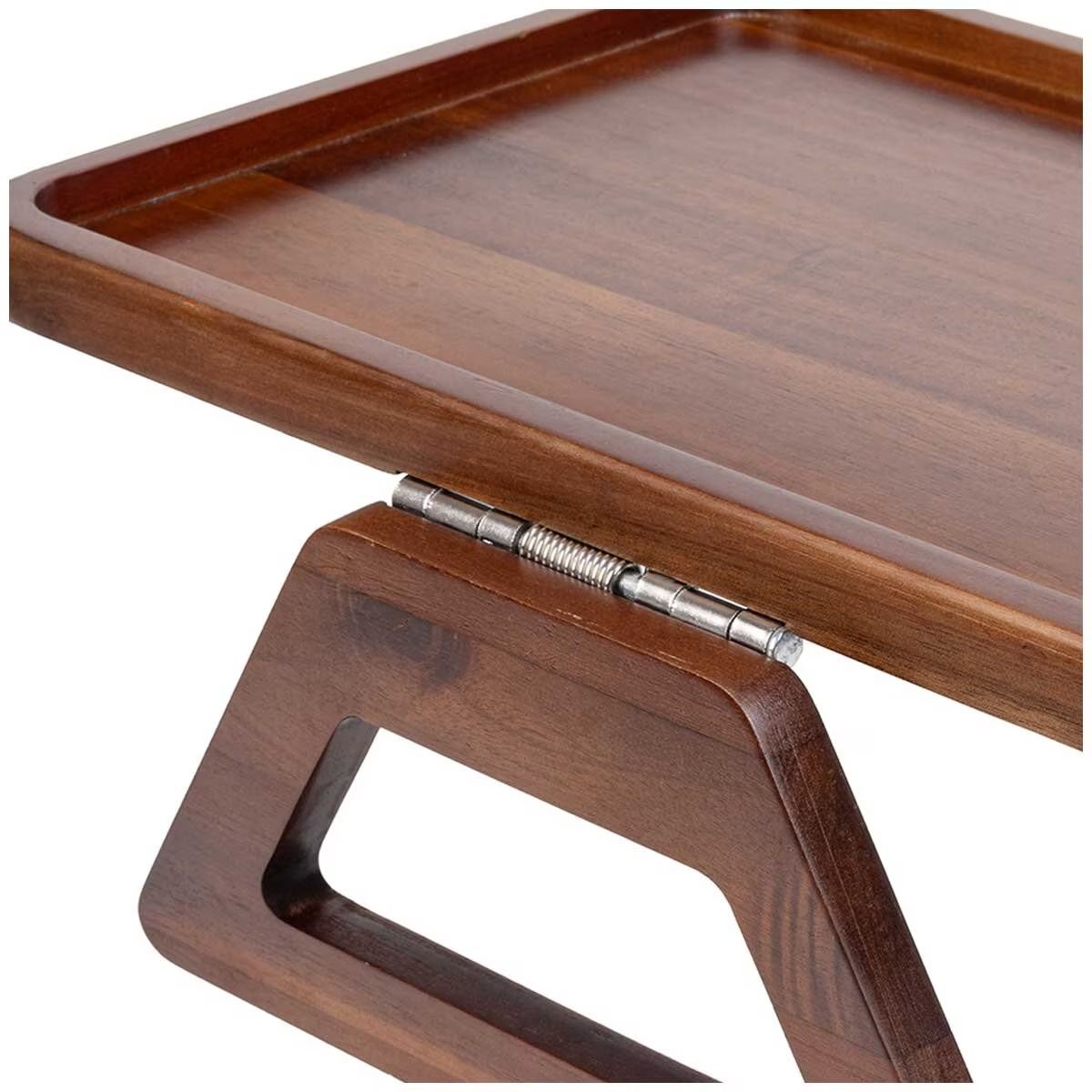 Smart Design Acacia Sofa Armrest Tray 4