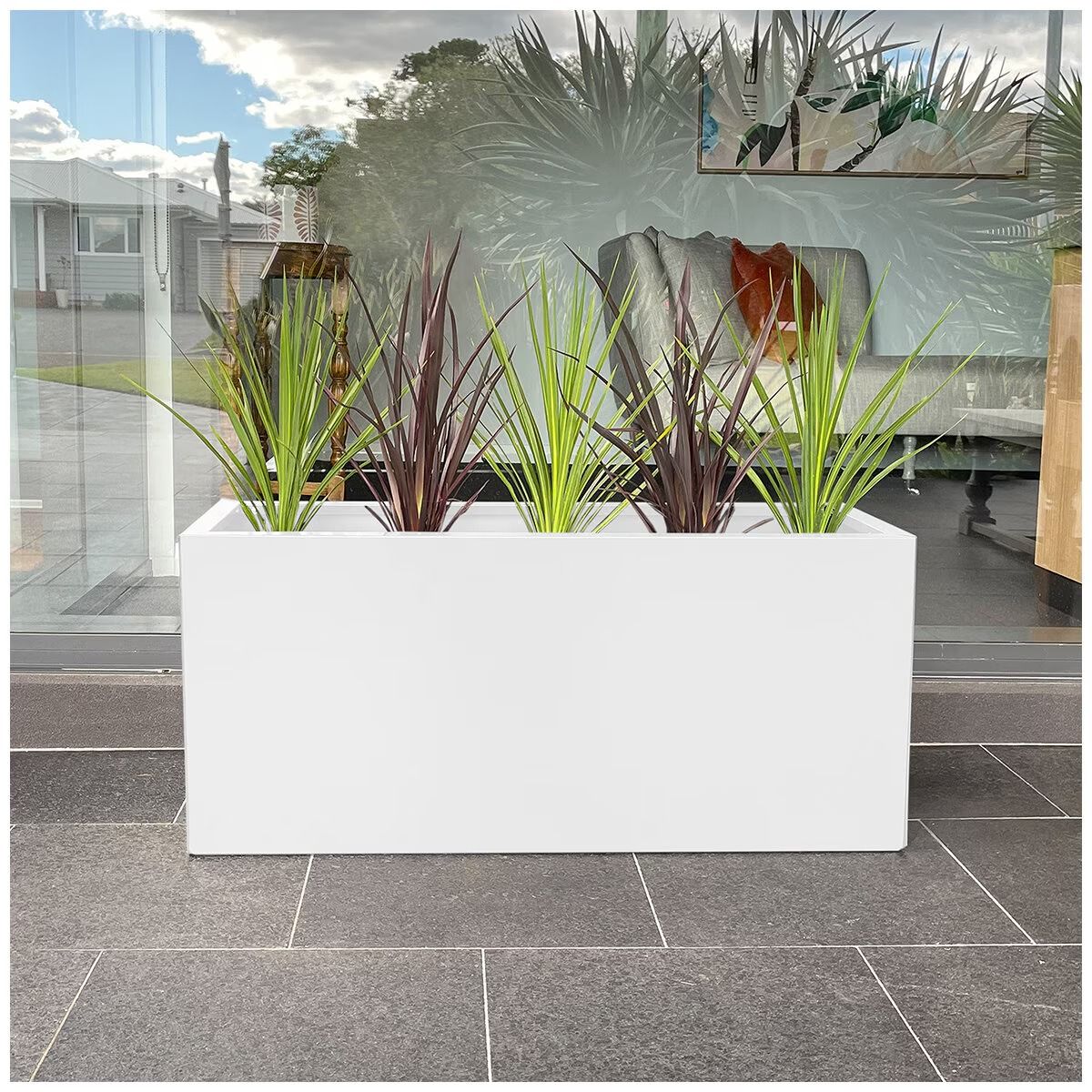 Designer Planter Box 900 x 340 x 400mm Vibrant White 3