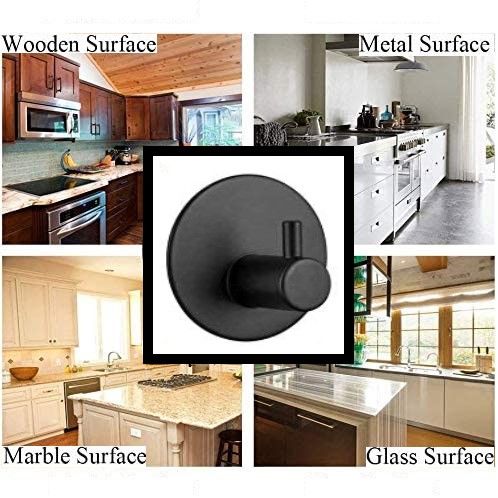 4 Pack Stainless Steel self-Adhesive Wall Hook for Bathroom and Kitchen 6