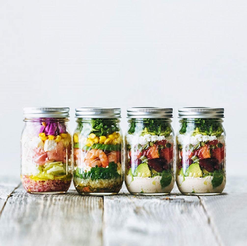 12 Pieces Canning Jars - 480ml Mason Jar Empty Glass Spice Bottles with Airtight Lids and Labels 7