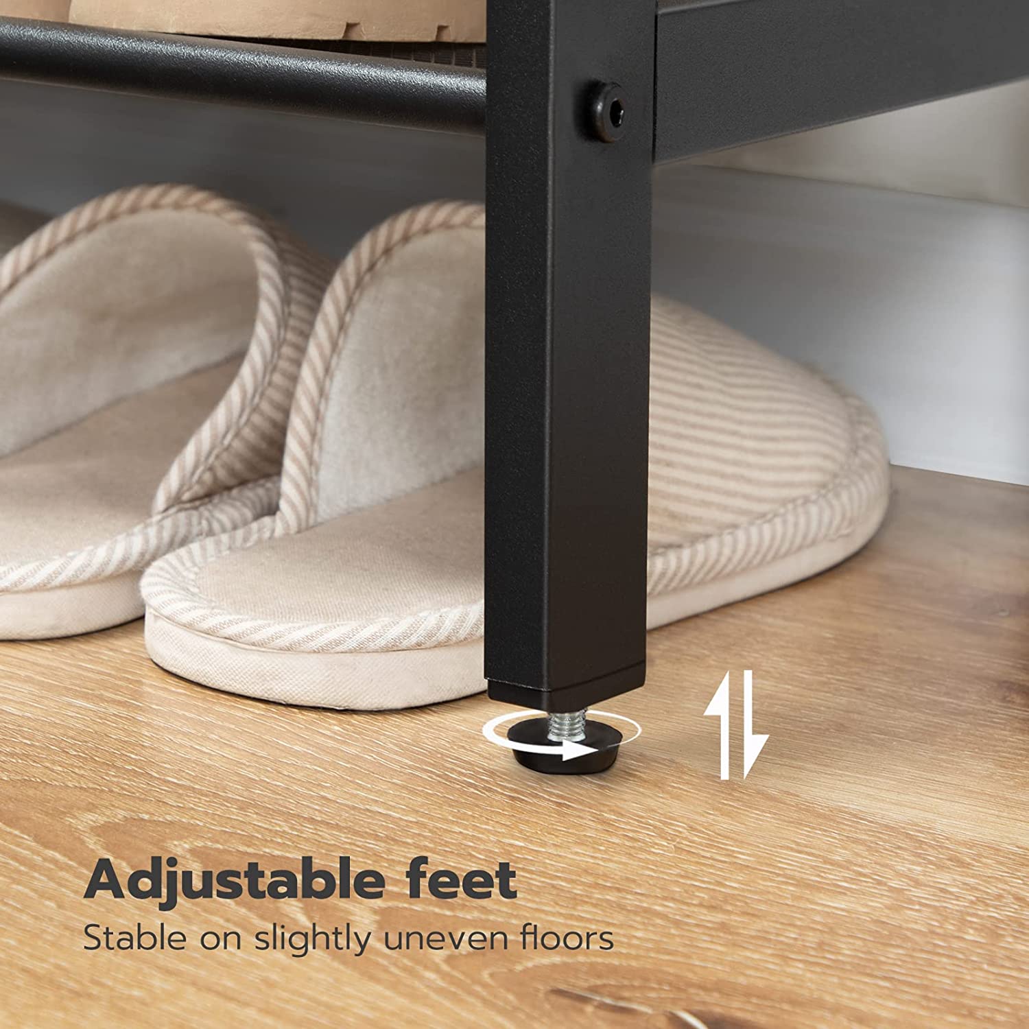 5-Tier Shoe Rack, Industrial Shoe Organizer Storage Bench 6