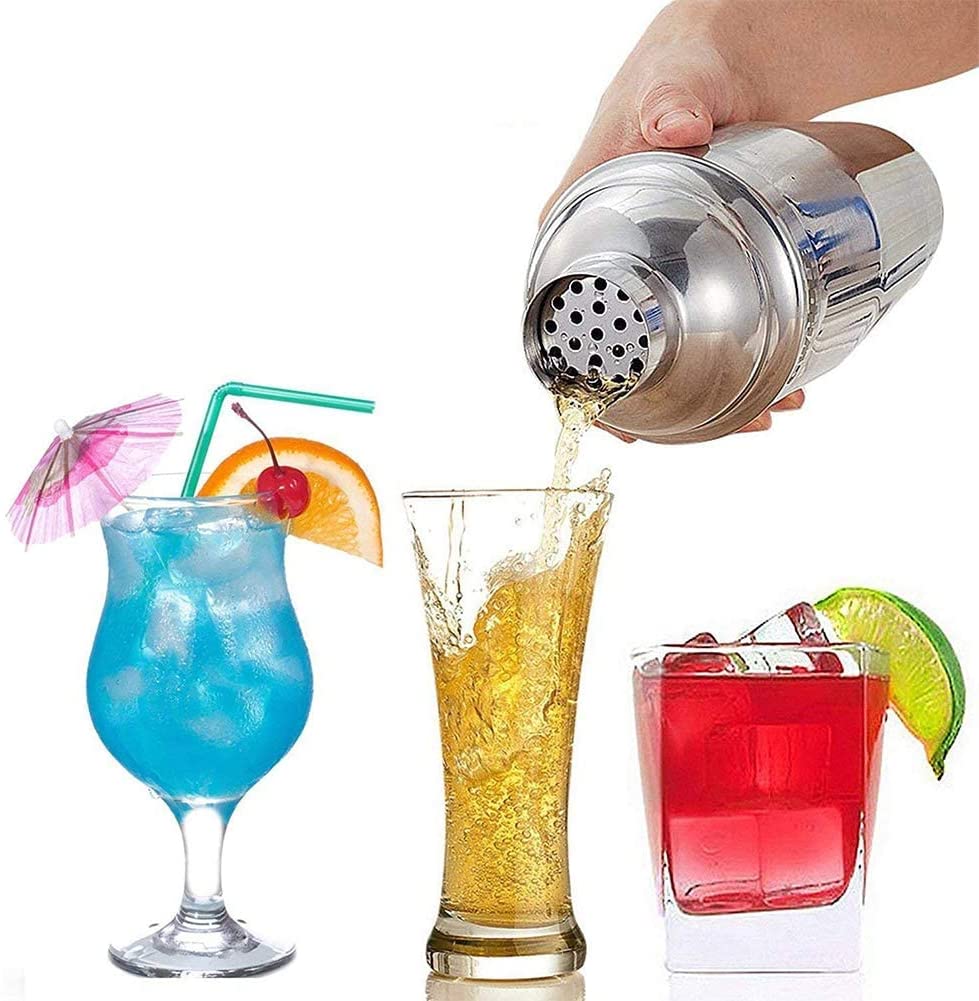 Steel Shaker Cocktail Bar Set Kit with 13 Pieces Bar Utensils 4