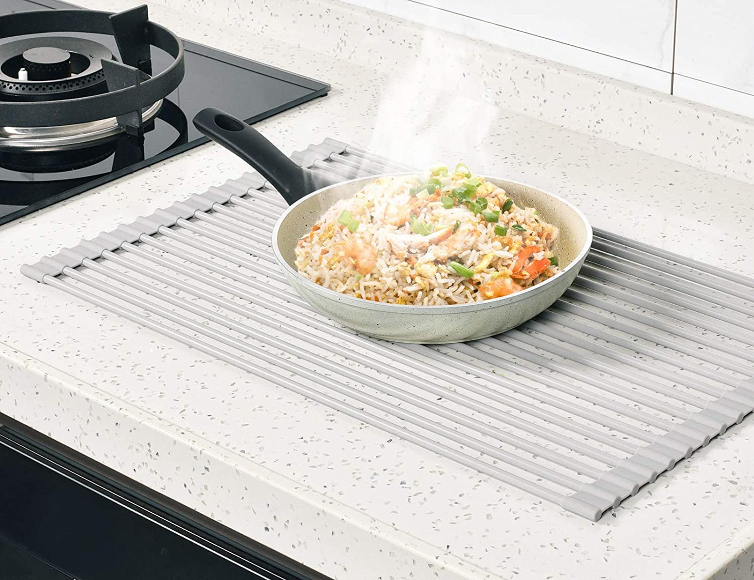 Over The Sink Multipurpose Roll-Up Dish Drying Rack (52 x 33 cm) 8