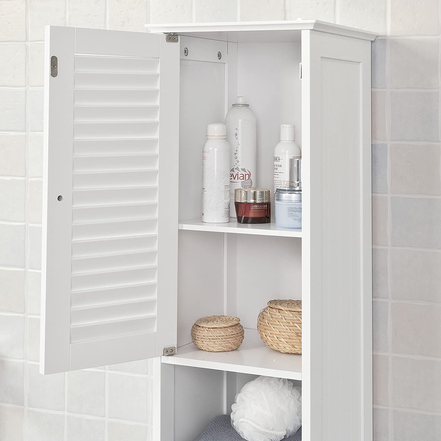 Freestanding Tall Bathroom Cabinet 170x32x30 cm 6