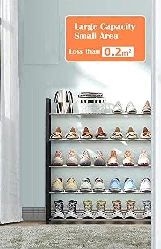4 tier Shoe Rack Storage Organiser (White) 4