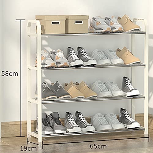 4 tier Shoe Rack Storage Organiser (White) 6