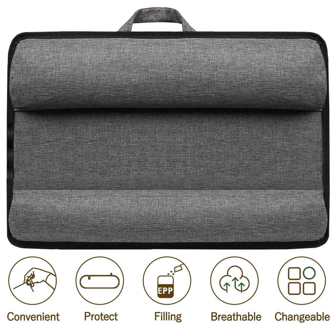 Portable Laptop Desk with Device Ledge, Mouse Pad and Phone Holder for Home Office (Black, 43cm) 7