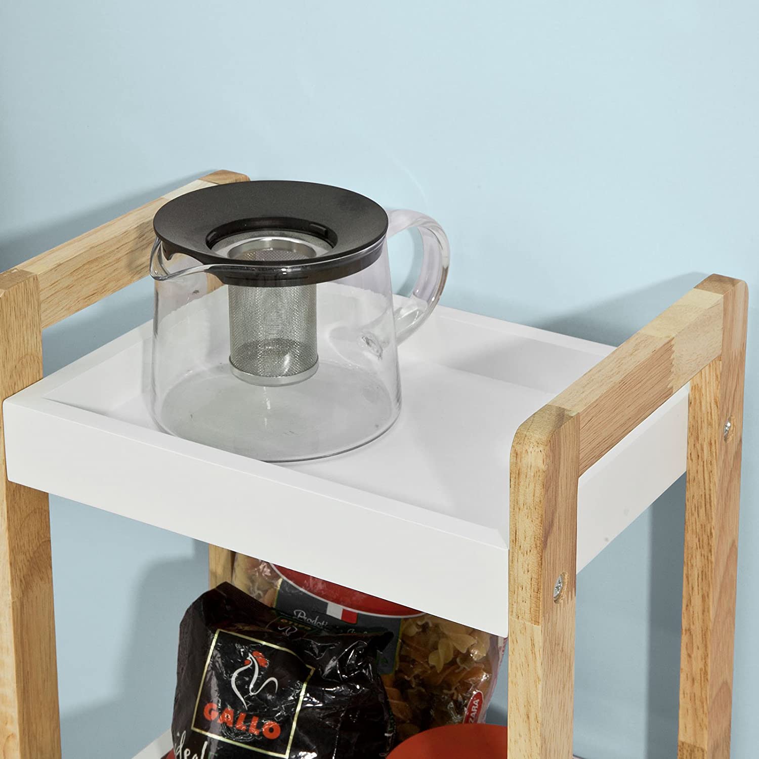3-Tier White Storage Bathroom Shelf 6