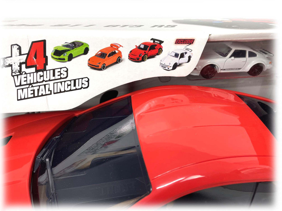 Majorette Porsche 911 GT3 RS Carry Case Playset including 4x Diecast Model Cars 3
