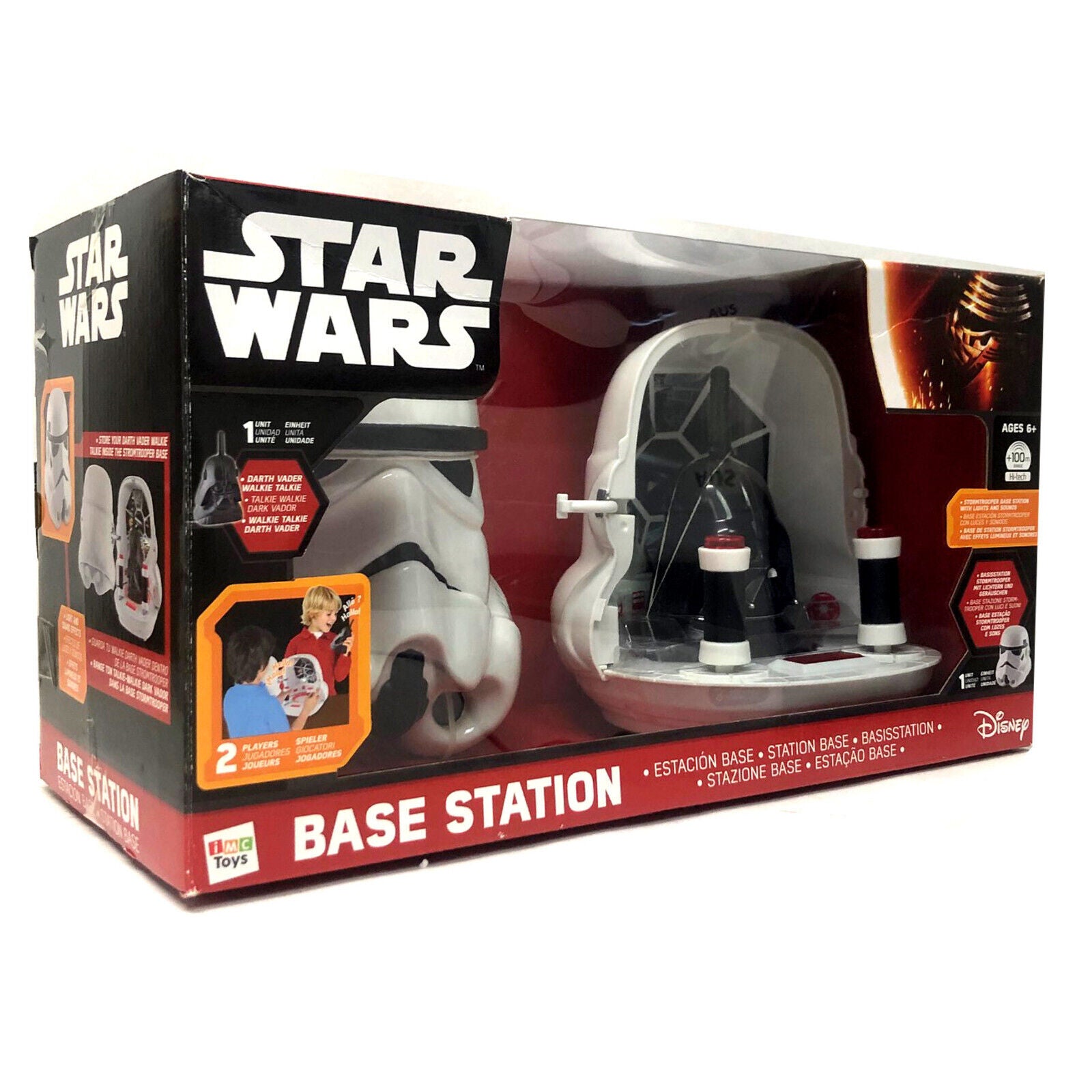 Star Wars Storm Trooper Darth Vader Base Station Light & Sound Talk 6+ 6