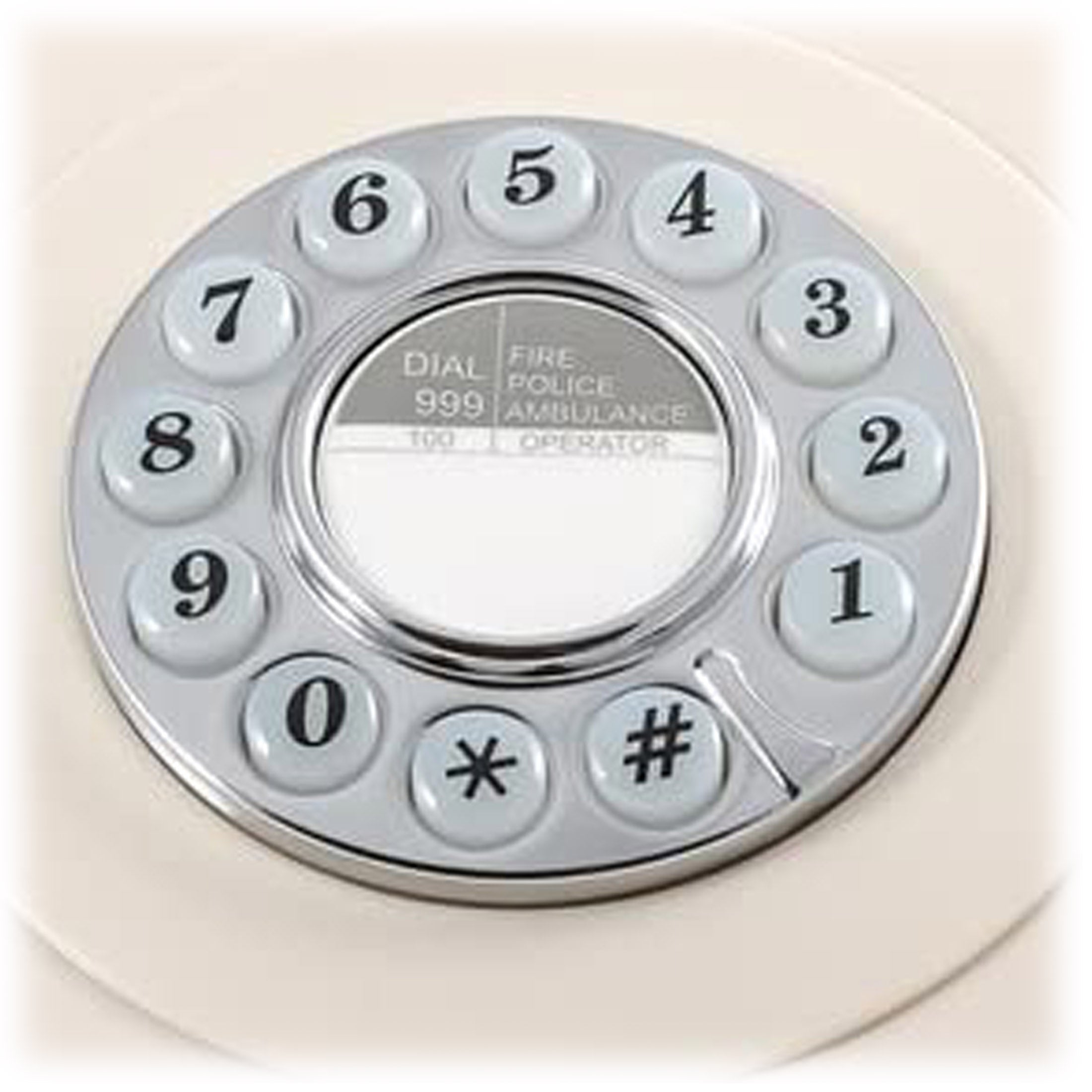 GPO 746 Retro Rotary Push Button Desk Phone Ivory Home Office 3