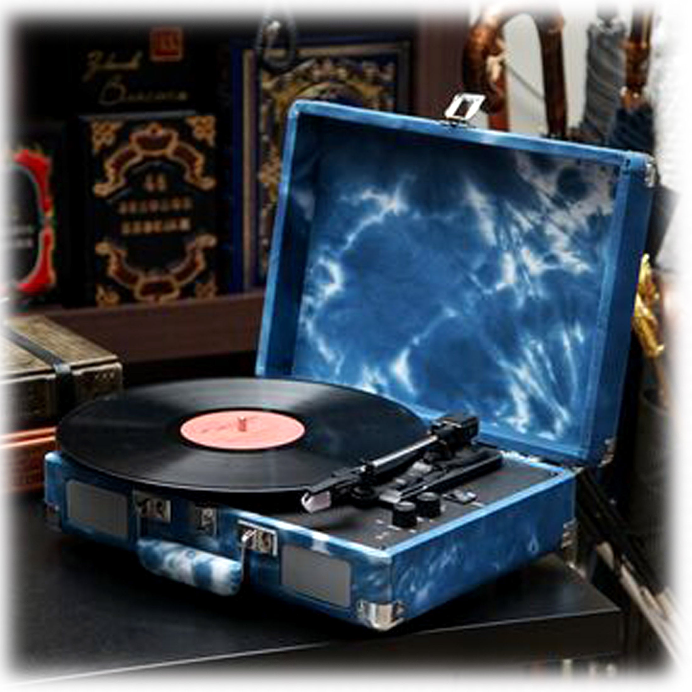 Crosley Cruiser Plus Bluetooth Turntable 3 Speed Indigo Blue 5