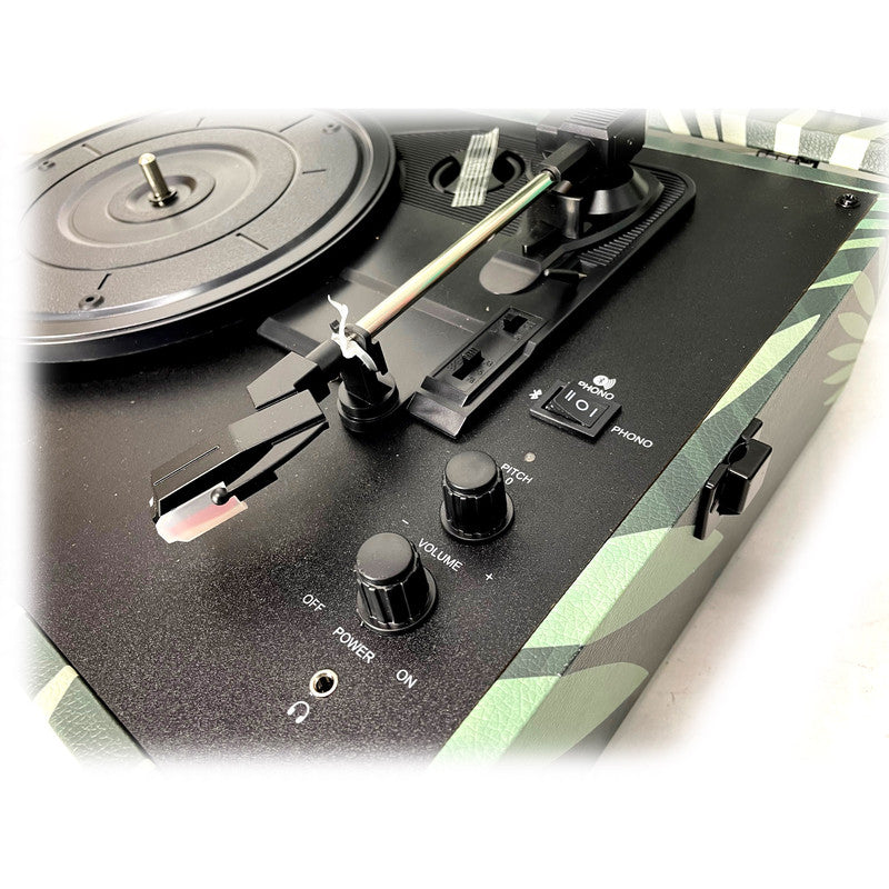 Crosley Voyager Turntable Record Player 3 Speed Bluetooth Tropical Fern Green 3