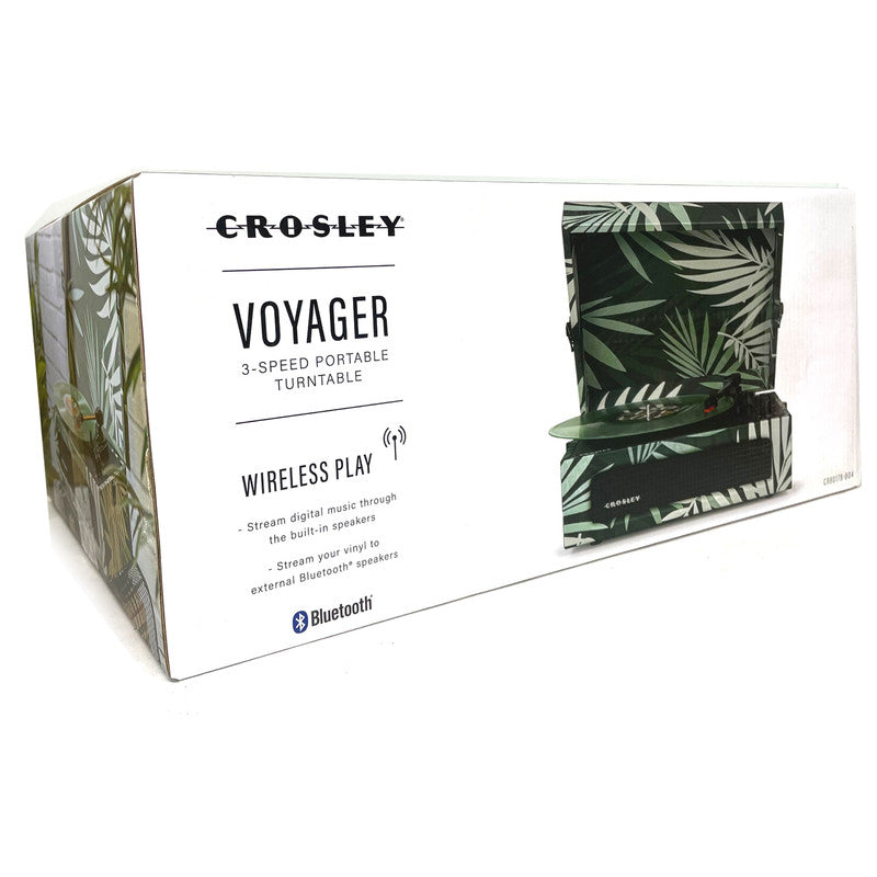 Crosley Voyager Turntable Record Player 3 Speed Bluetooth Tropical Fern Green 8